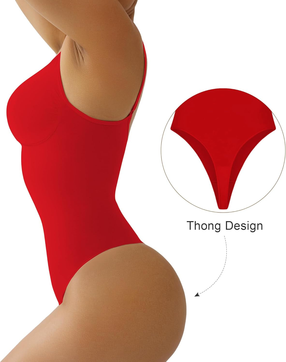 Women'S Shapewear Bodysuit Tummy Control Body Shaper Seamless Sculpting Snatched Waist Body Suit