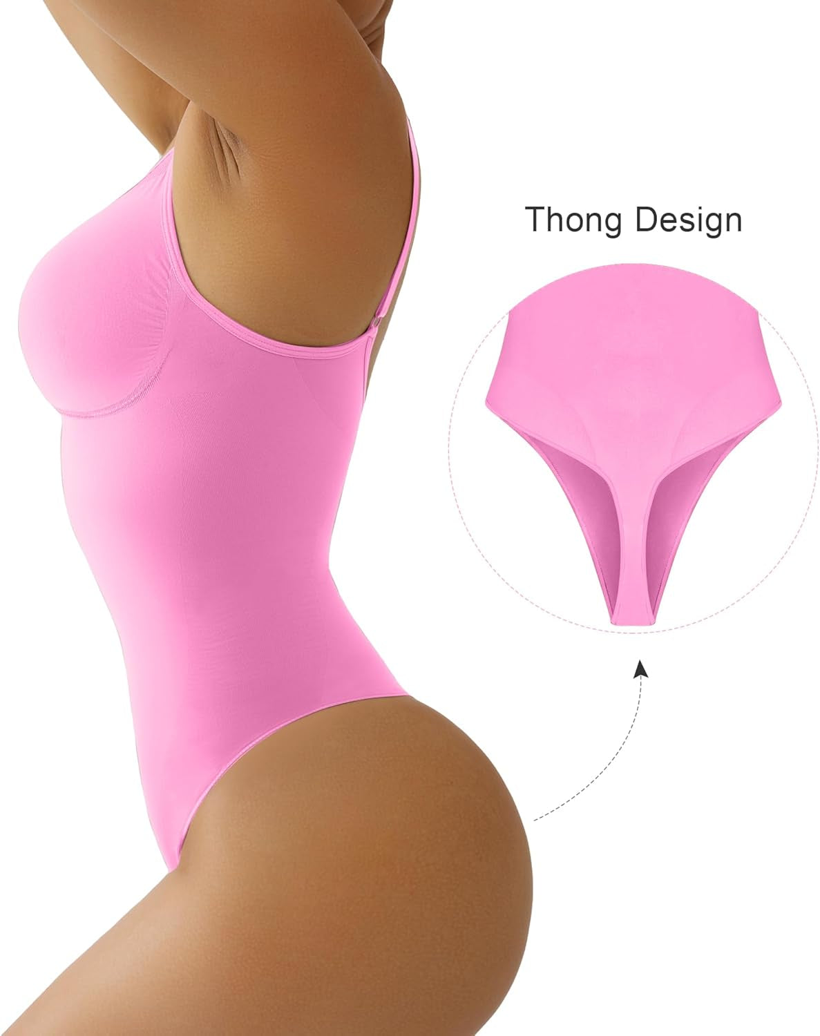 Women'S Shapewear Bodysuit Tummy Control Body Shaper Seamless Sculpting Snatched Waist Body Suit